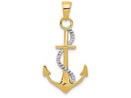 FJC Finejewelers 14k with Y Gold Polished Anchor with Rope Charm