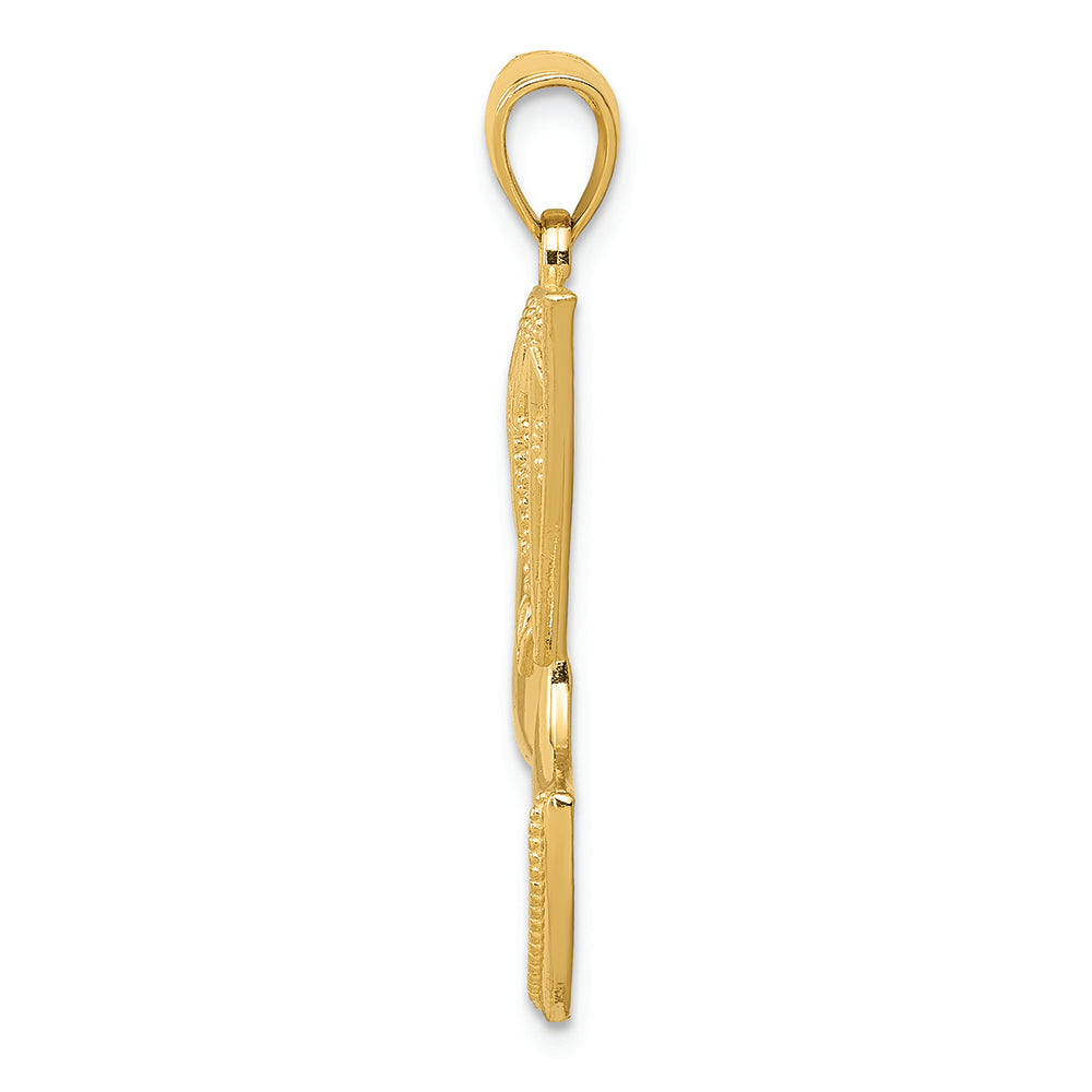 FJC Finejewelers 14k Yellow Gold Nefertiti Profile Charm