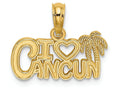 FJC Finejewelers 14k Yellow Gold I Heart Cancun Cut-out Charm