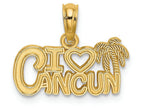 FJC Finejewelers 14k Yellow Gold I Heart Cancun Cut-out Charm
