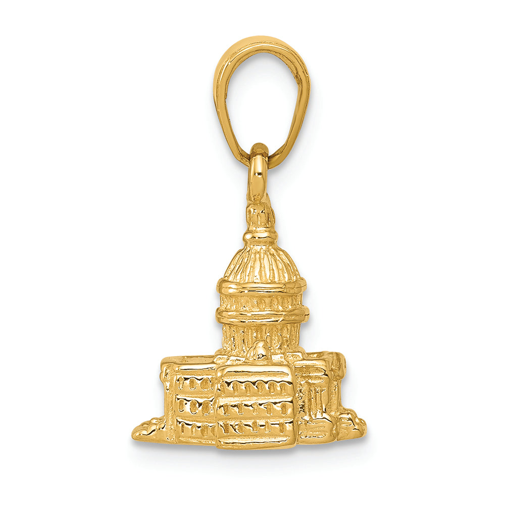 FJC Finejewelers 14k Yellow Gold 3d Washington D.c. Capital Building Charm