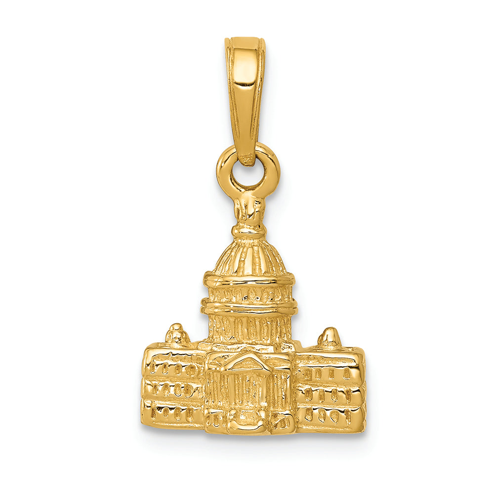 FJC Finejewelers 14k Yellow Gold 3d Washington D.c. Capital Building Charm