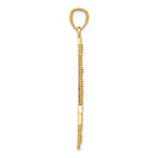 FJC Finejewelers 14k Yellow Gold Polished Textured Bow Arrow Charm