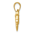 FJC Finejewelers 14k Yellow Gold Polished Textured 3d Motorcycle Charm