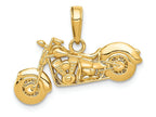 FJC Finejewelers 14k Yellow Gold Polished Textured 3d Motorcycle Charm