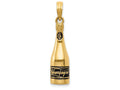 FJC Finejewelers 14k Yellow Gold Polished 3d Enameled Champagne Bottle Charm
