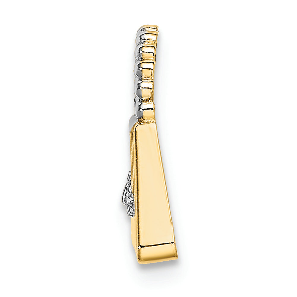 FJC Finejewelers 14k Yellow Gold with Rhodium Purse Slide Charm