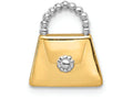 FJC Finejewelers 14k Yellow Gold with Rhodium Purse Slide Charm