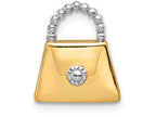 FJC Finejewelers 14k Yellow Gold with Rhodium Purse Slide Charm