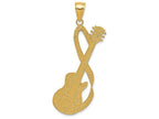 FJC Finejewelers 14k Yellow Gold Large Guitar with Strap Textured Charm