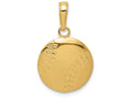 FJC Finejewelers 14k Yellow Gold Polished Baseball Closed Back Charm