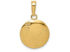 FJC Finejewelers 14k Yellow Gold Polished Baseball Closed Back Charm