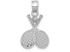 FJC Finejewelers 14k White Gold Double Tennis Racquet Charm