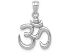 FJC Finejewelers 14k White Gold Polished Om Symbol Charm