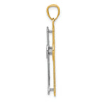 FJC Finejewelers 14k Ywith Gold Polished 2 Level Cross Charm
