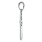 FJC Finejewelers 14k White Gold Cross with Stripped Border Charm