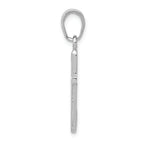 FJC Finejewelers 14k White Gold Cross with Stripped Border Charm