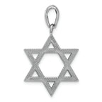 FJC Finejewelers 14k White Gold Star Of David Charm
