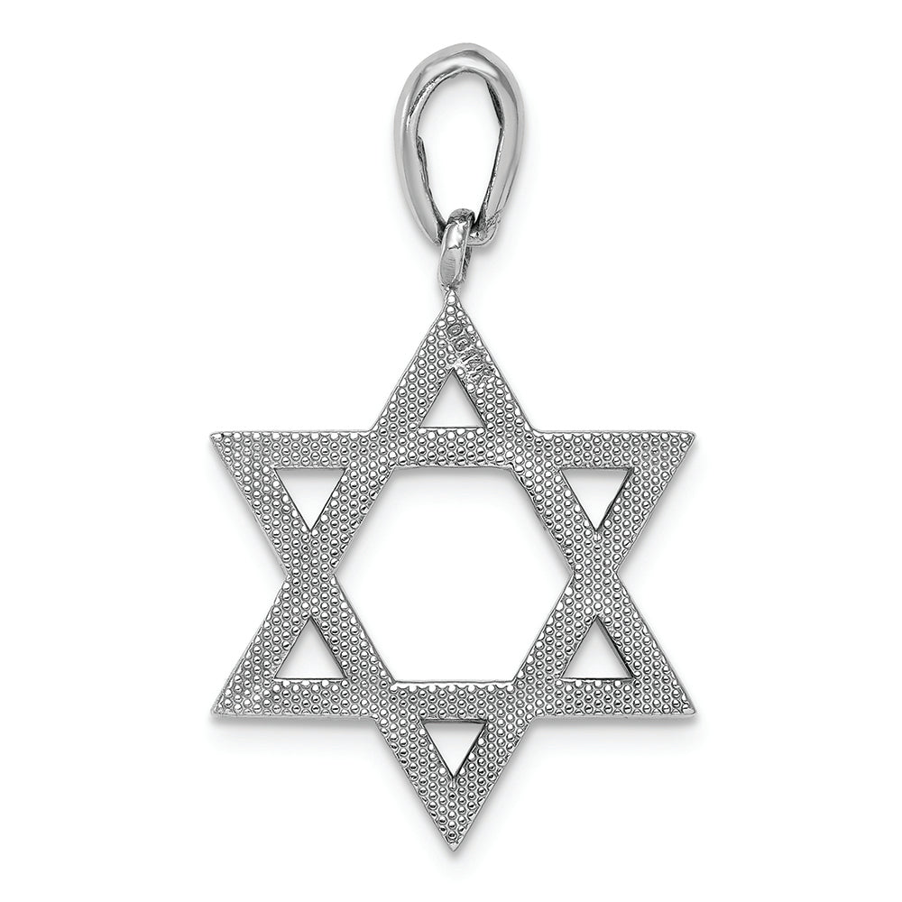 FJC Finejewelers 14k White Gold Star Of David Charm