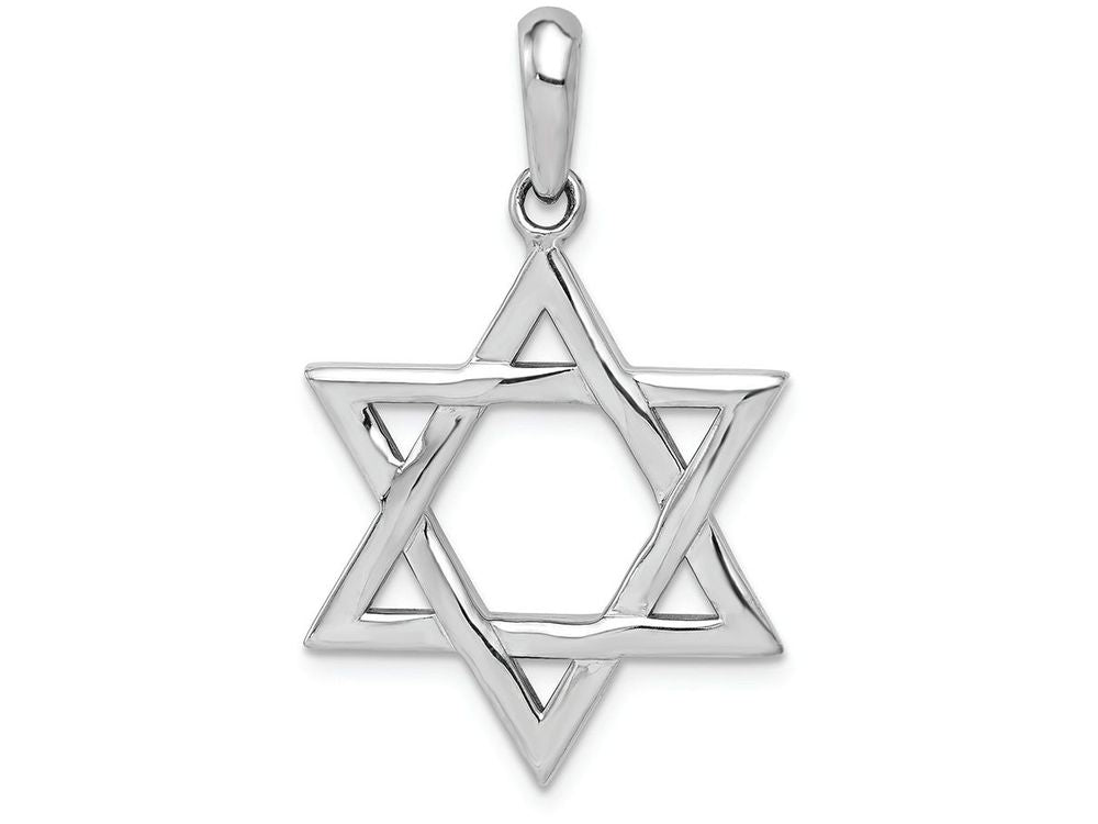 FJC Finejewelers 14k White Gold Star Of David Charm