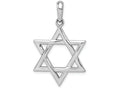FJC Finejewelers 14k White Gold Star Of David Charm