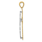 FJC Finejewelers 14k Ywith Gold Polished 2 Level Cross Charm