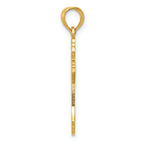 FJC Finejewelers 14k Yellow Gold Polished Cross with Lace Center Arrow Tips Charm