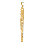 FJC Finejewelers 14k Yellow Gold Large Textured Cross Charm