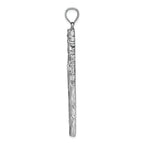 FJC Finejewelers 14k White Gold Large Nugget Cross Accent Charm