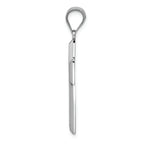 FJC Finejewelers 14k White Gold Polished Textured Cross Charm