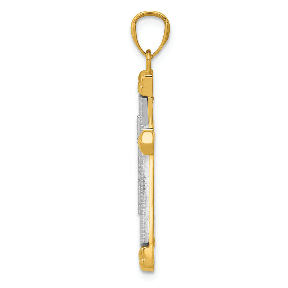 FJC Finejewelers 14k Ywith Gold Polished Dc Cross Charm