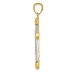 FJC Finejewelers 14k Ywith Gold Polished Dc Cross Charm