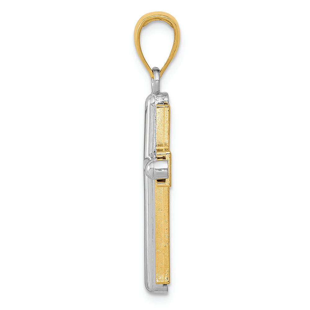 FJC Finejewelers 14k Two-tone Gold Cross Charm