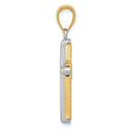 FJC Finejewelers 14k Two-tone Gold Cross Charm