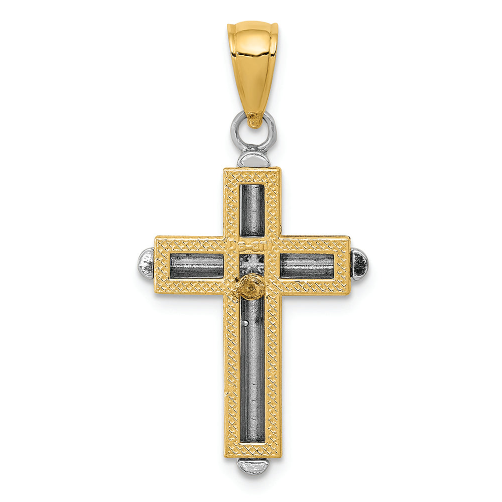 FJC Finejewelers 14k Two-tone Gold Cross Charm