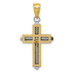 FJC Finejewelers 14k Two-tone Gold Cross Charm
