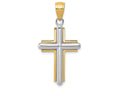 FJC Finejewelers 14k Two-tone Gold Cross Charm