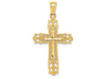 FJC Finejewelers 14k Yellow Gold Polished Filigree Cross Charm