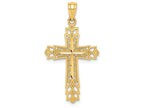 FJC Finejewelers 14k Yellow Gold Polished Filigree Cross Charm
