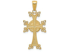 FJC Finejewelers 14k Yellow Gold Polished Textured Armenian Cross Charm