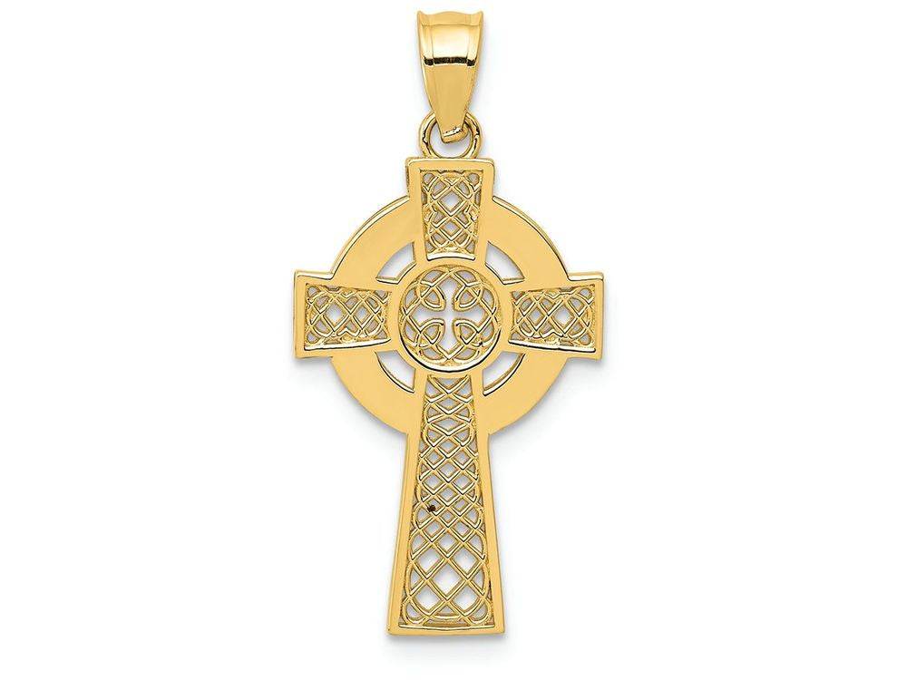 FJC Finejewelers 14k Yellow Gold Celtic Cross Charm