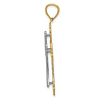 FJC Finejewelers 14k Ywith Gold Polished 2 Level Budded Cross Charm