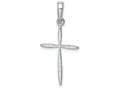 FJC Finejewelers 14k White Gold Stick Cross with Tapered Ends Charm