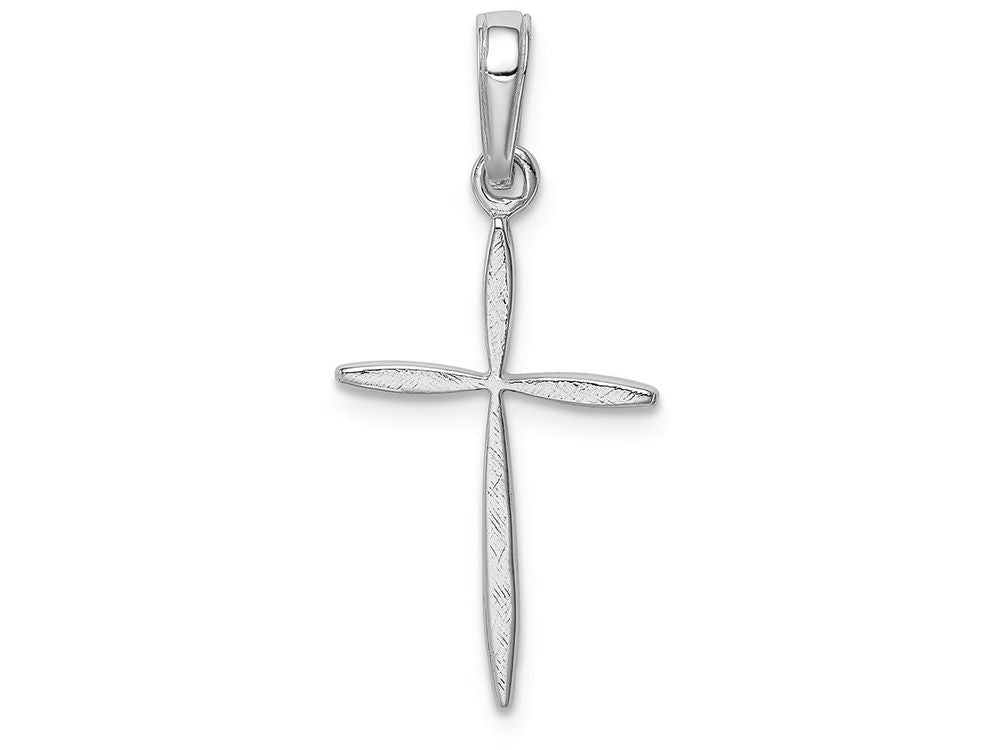 FJC Finejewelers 14k White Gold Stick Cross with Tapered Ends Charm