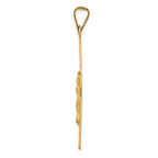 FJC Finejewelers 14k Yellow Gold Polished Satin And Bright Cut Crucifix Charm