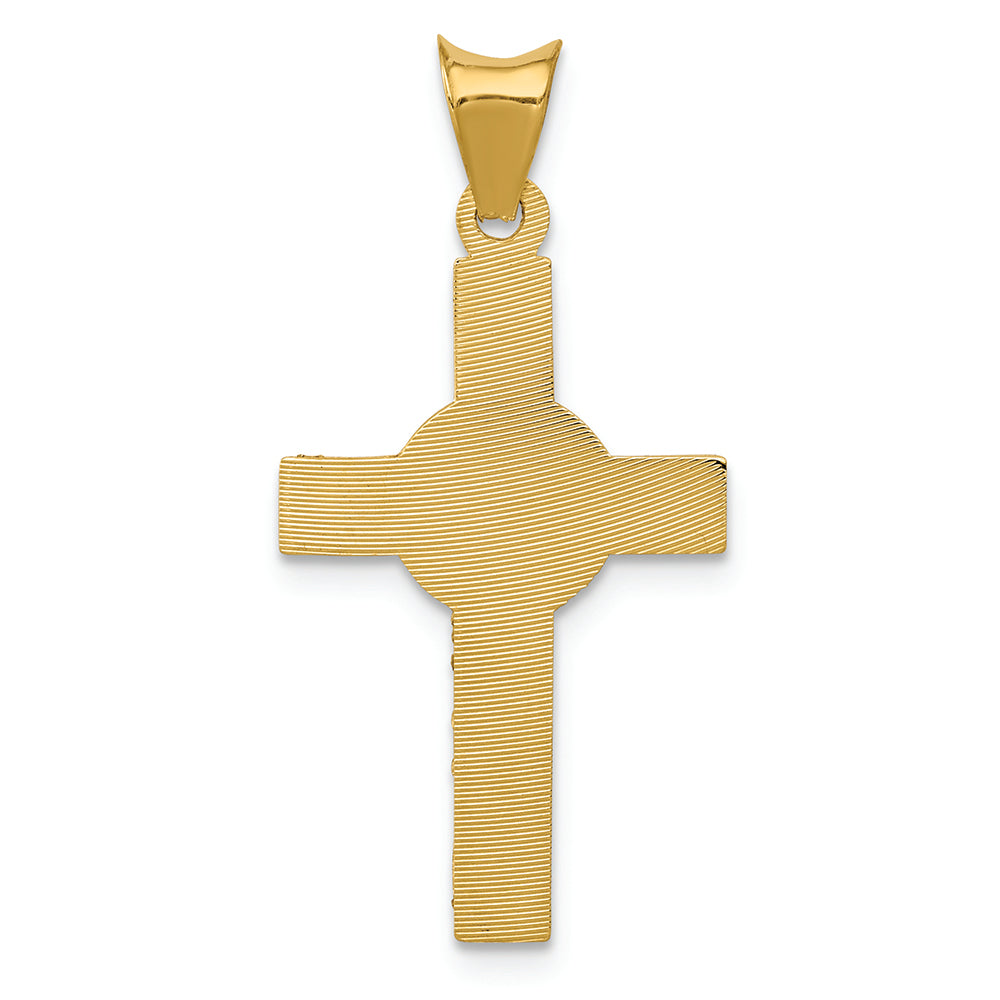 FJC Finejewelers 14k Yellow Gold And with Rhodium Iona Crucifix Cross Charm