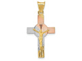 FJC Finejewelers 14k Yellow Gold And with Rhodium Iona Crucifix Cross Charm