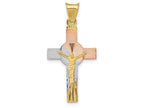 FJC Finejewelers 14k Yellow Gold And with Rhodium Iona Crucifix Cross Charm