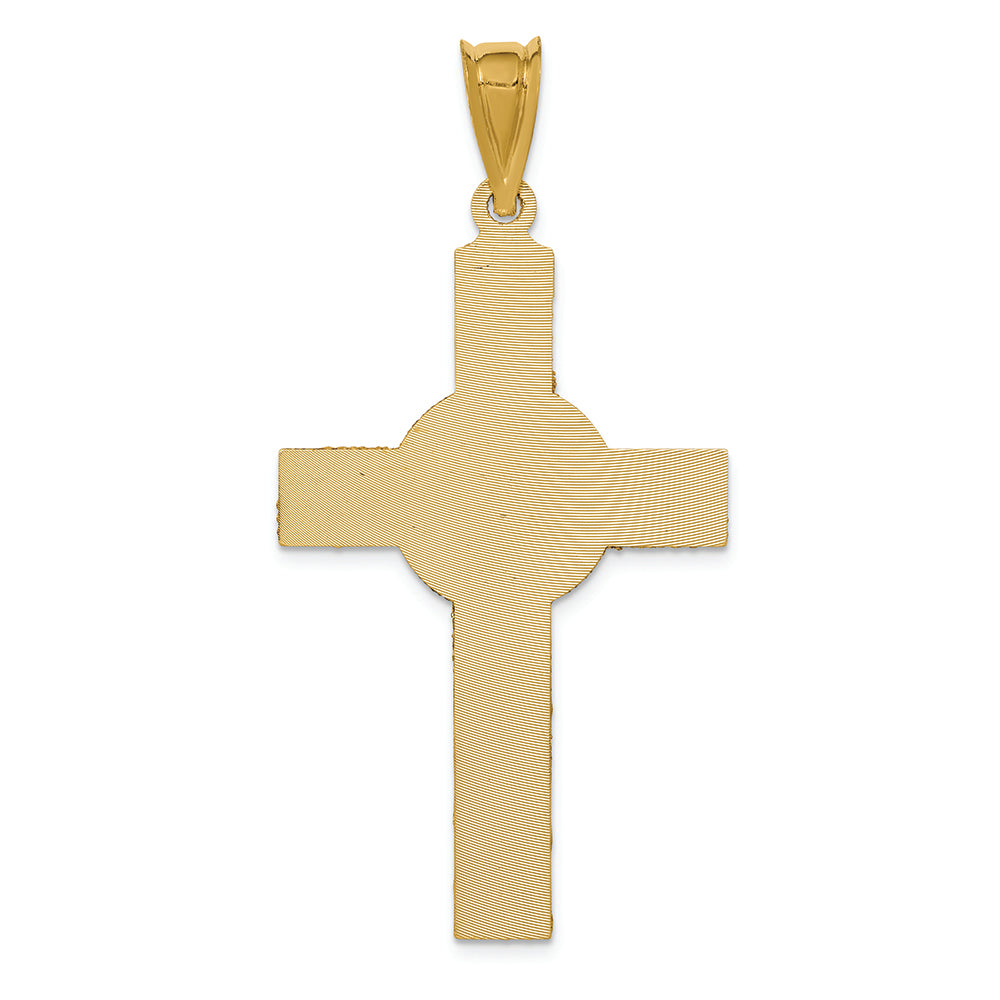 FJC Finejewelers 14k Yellow Gold And with Rhodium Iona Crucifix Cross Charm
