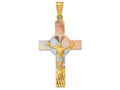 FJC Finejewelers 14k Yellow Gold And with Rhodium Iona Crucifix Cross Charm